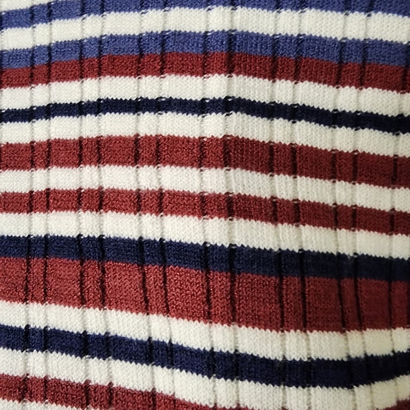 H&M Divided Retro style Striped top with short sleeves, blue, red, white - Picture 5 of 6